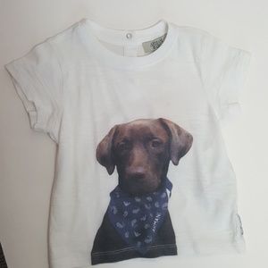 Armani Baby "Dog" 100% Cotton T-shirt size 9 month